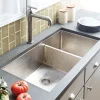 Native Trails Cocina Duet Pro 40" Nickel Kitchen Sink, 60/40 Double Bowl, Brushed Nickel, CPK577