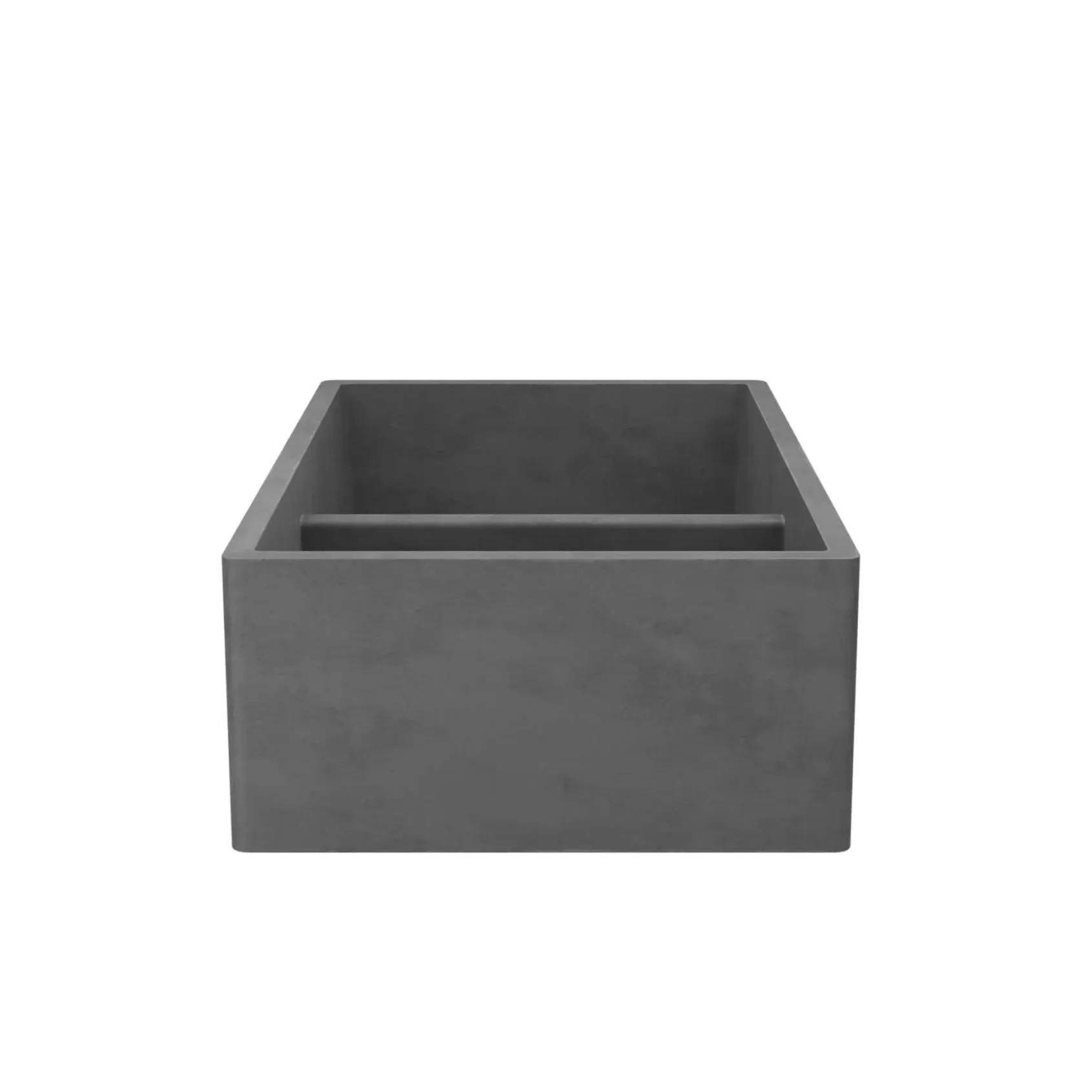 Native Trails Farmhouse Double Bowl 33" NativeStone Concrete Farmhouse Sink, 60/40 Double Bowl, Slate, NSKD3321-S