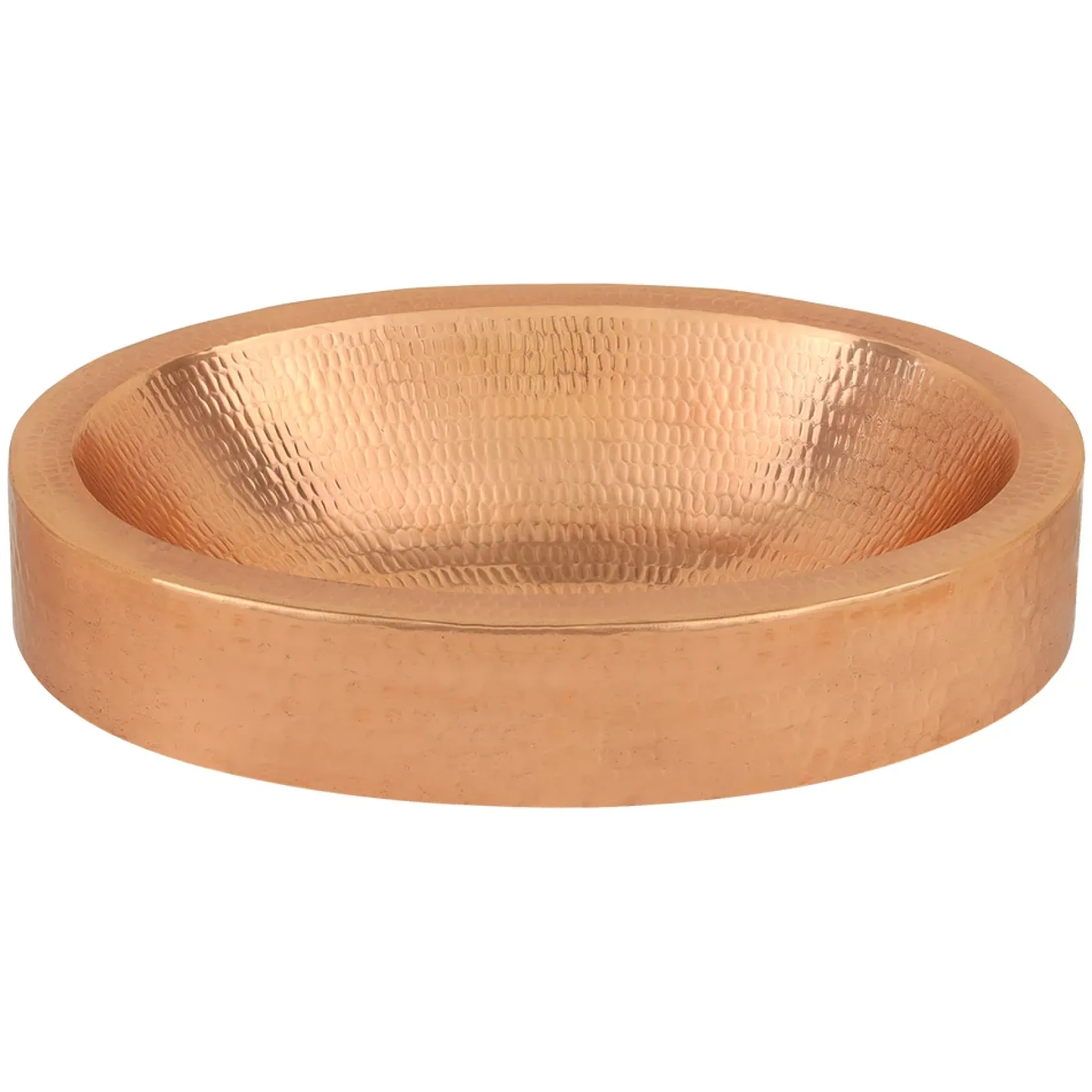 Premier Copper Products 17" Oval Copper Bathroom Sink, Polished Copper, VO17SKPC