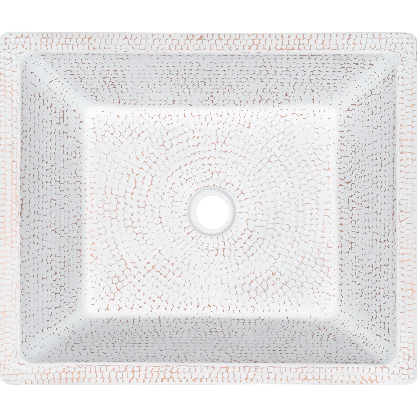 Premier Copper Products 19" x 16" Rectangle Vessel - Above Counter Copper Bathroom Sink, Glazed White, 17 Gauge, VREC19SKWHT