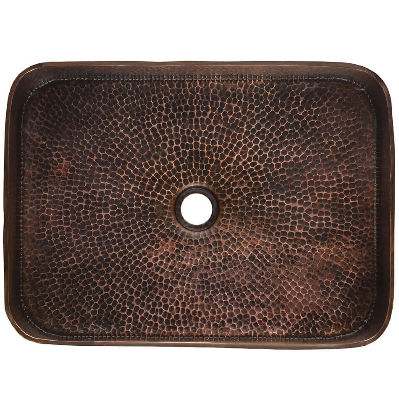 Premier Copper Products 19" Rectangle Tub Hand Forged Old World Copper Vessel Bathroom Sink, Matching Drain and Accessories, Oil Rubbed Bronze, BSP5_PVTREC19DB-P