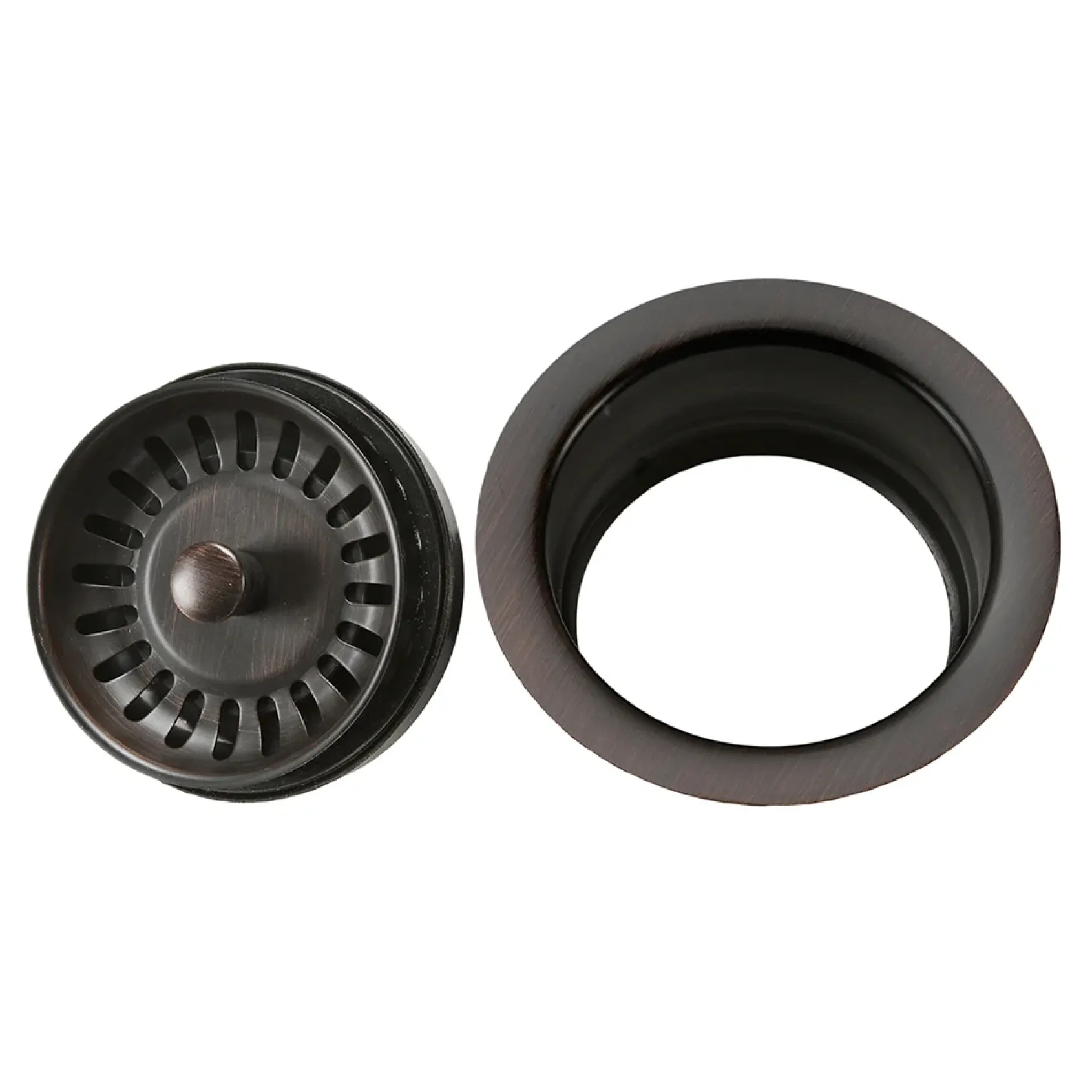 Premier Copper Products 42" Hammered Copper Kitchen Triple Basin Sink with Matching Drains, and Accessories, Oil Rubbed Bronze, KSP3_KTDB422210