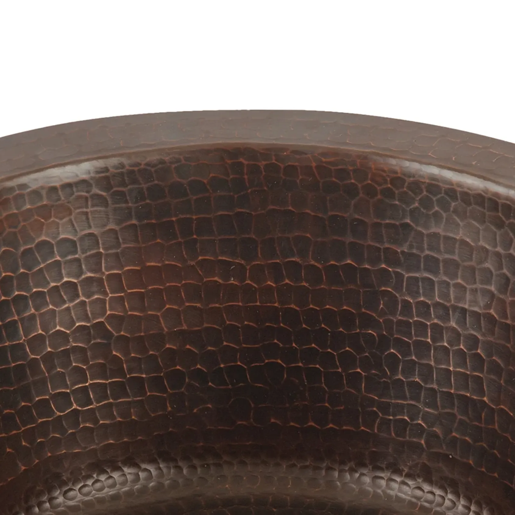 Premier Copper Products 12" Round Hammered Copper Bar Sink w/ 2" Drain Opening, Matching Drain and Accessories, Oil Rubbed Bronze, BSP5_BR12DB2-B