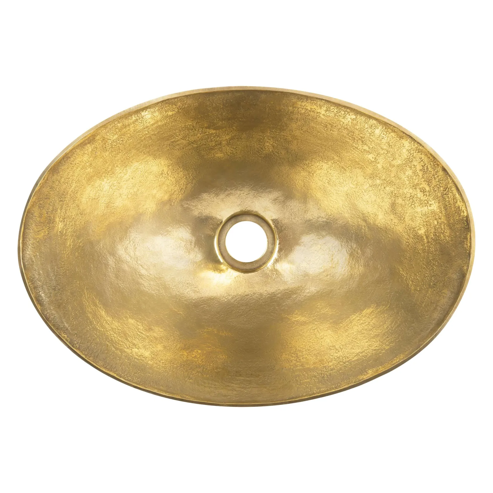Premier Copper Products 17" x 12" Oval Vessel - Above Counter Terra Firma Brass Bathroom Sink, TFVO17PB