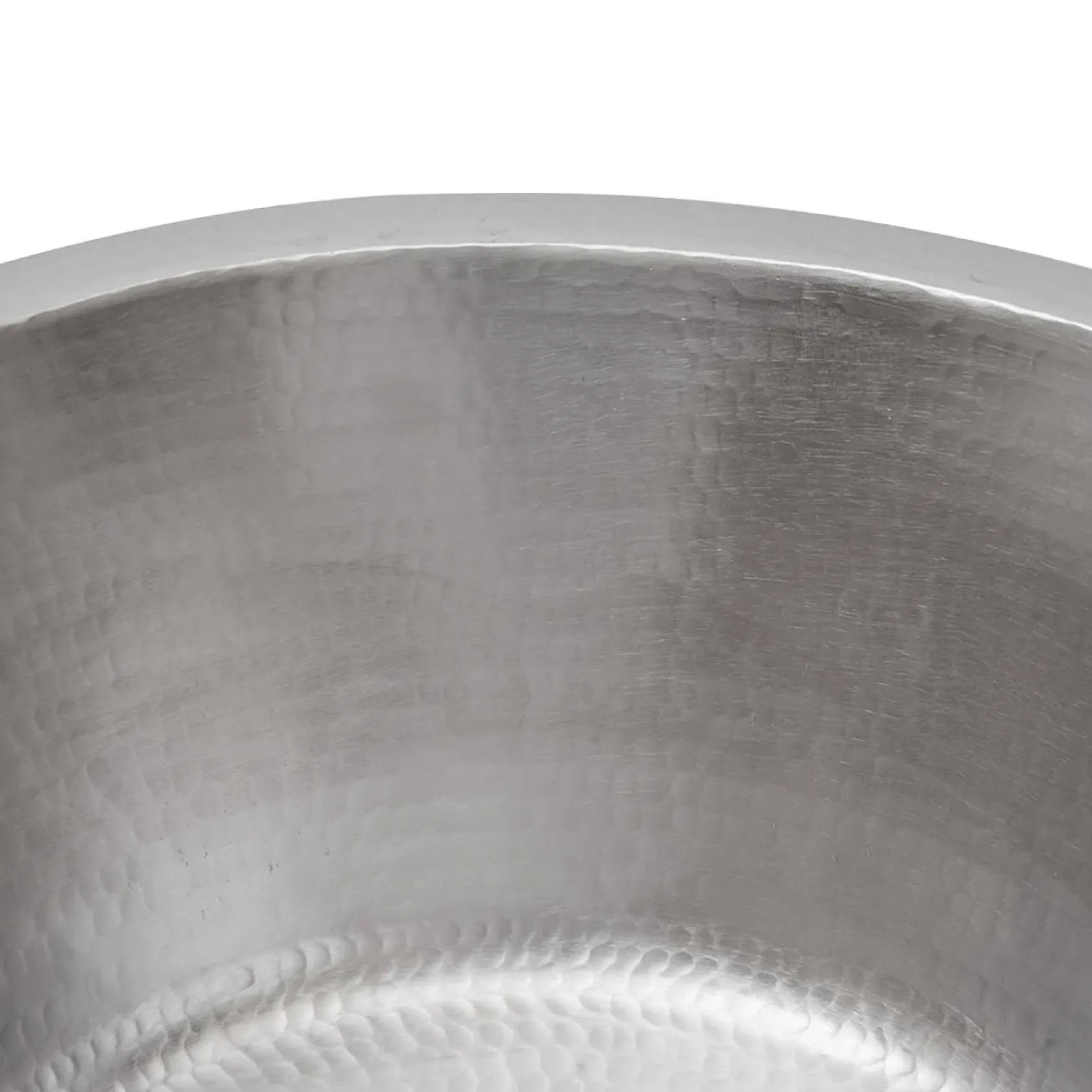 Premier Copper Products 16" Round Hammered Copper Bar Sink in Nickel w/ 2" Drain Opening, Matching Drain and Accessories, BSP5_BR16EN2-B