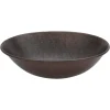 Premier Copper Products 17" Oval Copper Bathroom Sink, Oil Rubbed Bronze, VO17WDB
