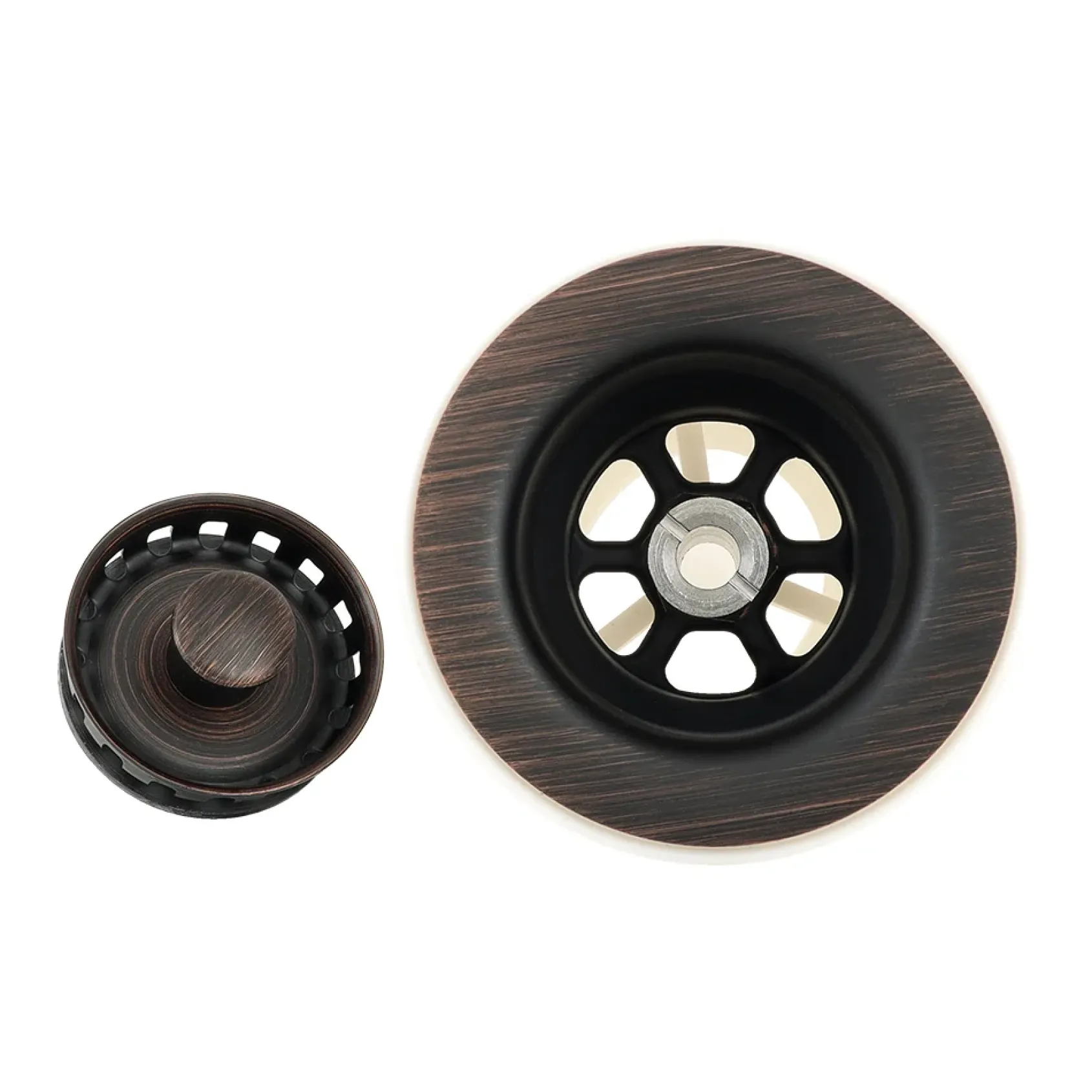 Premier Copper Products 16" Round Hammered Copper Bar Sink w/ 2" Drain Opening, Matching Drain and Accessories, Oil Rubbed Bronze, BSP5_BR16DB2-B