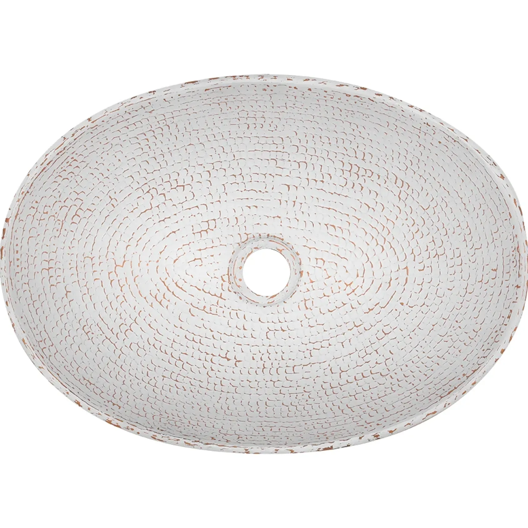 Premier Copper Products 17" x 12" Oval Vessel - Above Counter Copper Bathroom Sink, Glazed White, 17 Gauge, VO17WWHT