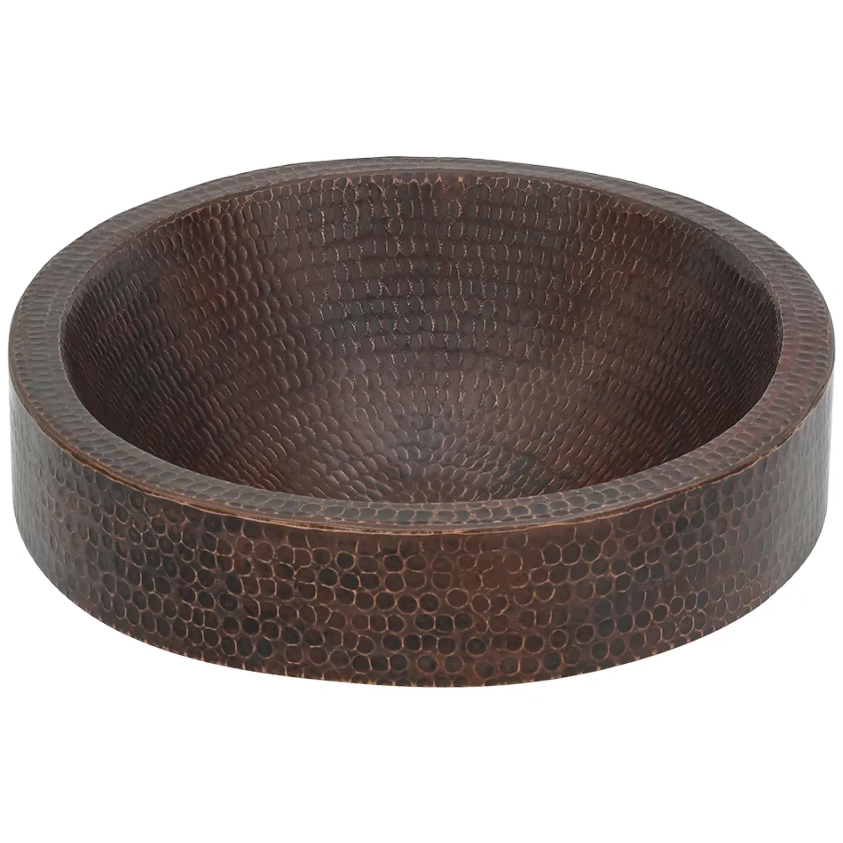 Premier Copper Products 18" Oval Copper Bathroom Sink, Oil Rubbed Bronze, VO18SKDB