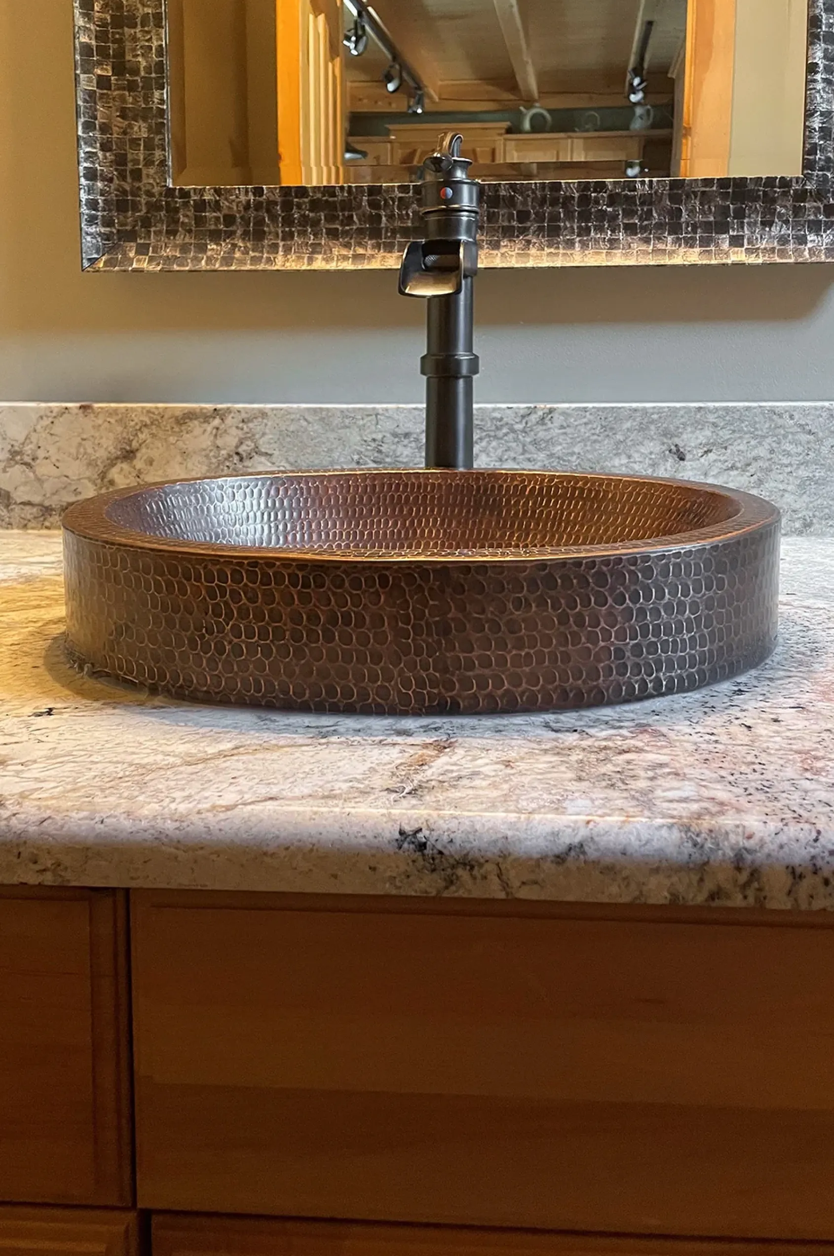 Premier Copper Products 18" Oval Copper Bathroom Sink, Oil Rubbed Bronze, VO18SKDB