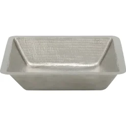 Premier Copper Products 19" Rectangle Copper Bathroom Sink, Nickel, LREC19EN