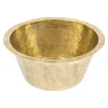 Premier Copper Products 16" Round Terra Firma Brass Bar/Prep Sink, TFBR16PB3