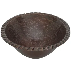 Premier Copper Products 19" Oval Copper Bathroom Sink, Oil Rubbed Bronze, LO19RRDB