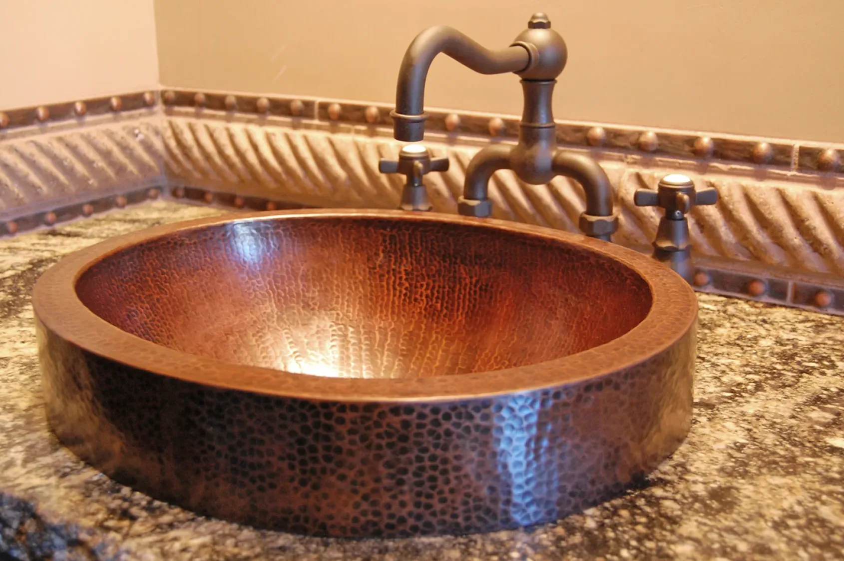 Premier Copper Products 17" Oval Copper Bathroom Sink, Oil Rubbed Bronze, VO17SKDB