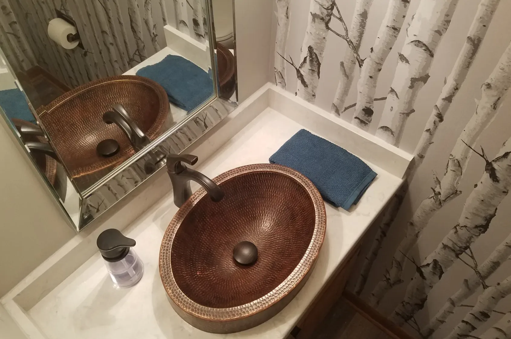 Premier Copper Products 17" Oval Copper Bathroom Sink, Oil Rubbed Bronze, VO17SKDB