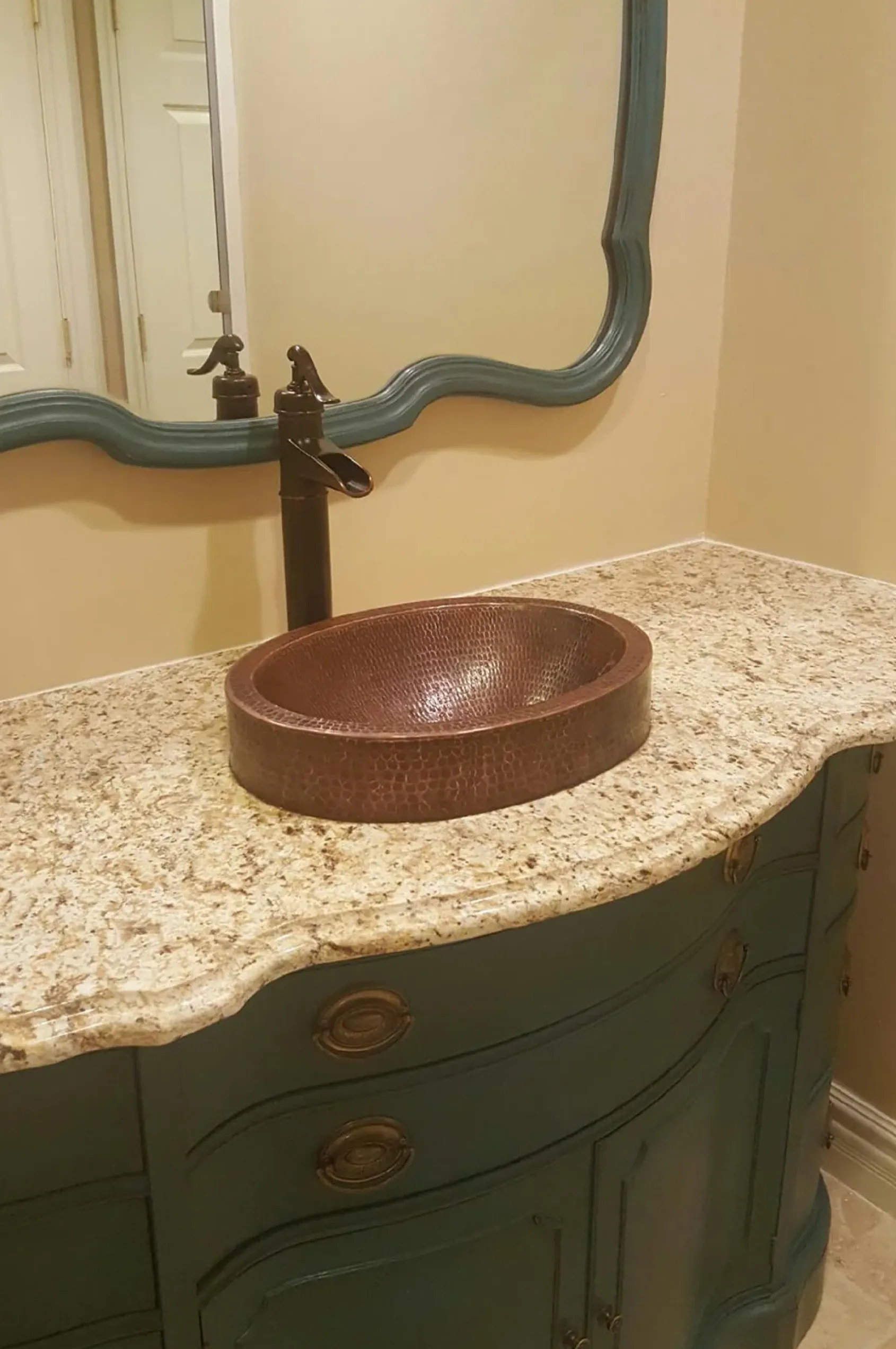 Premier Copper Products 17" Oval Copper Bathroom Sink, Oil Rubbed Bronze, VO17SKDB