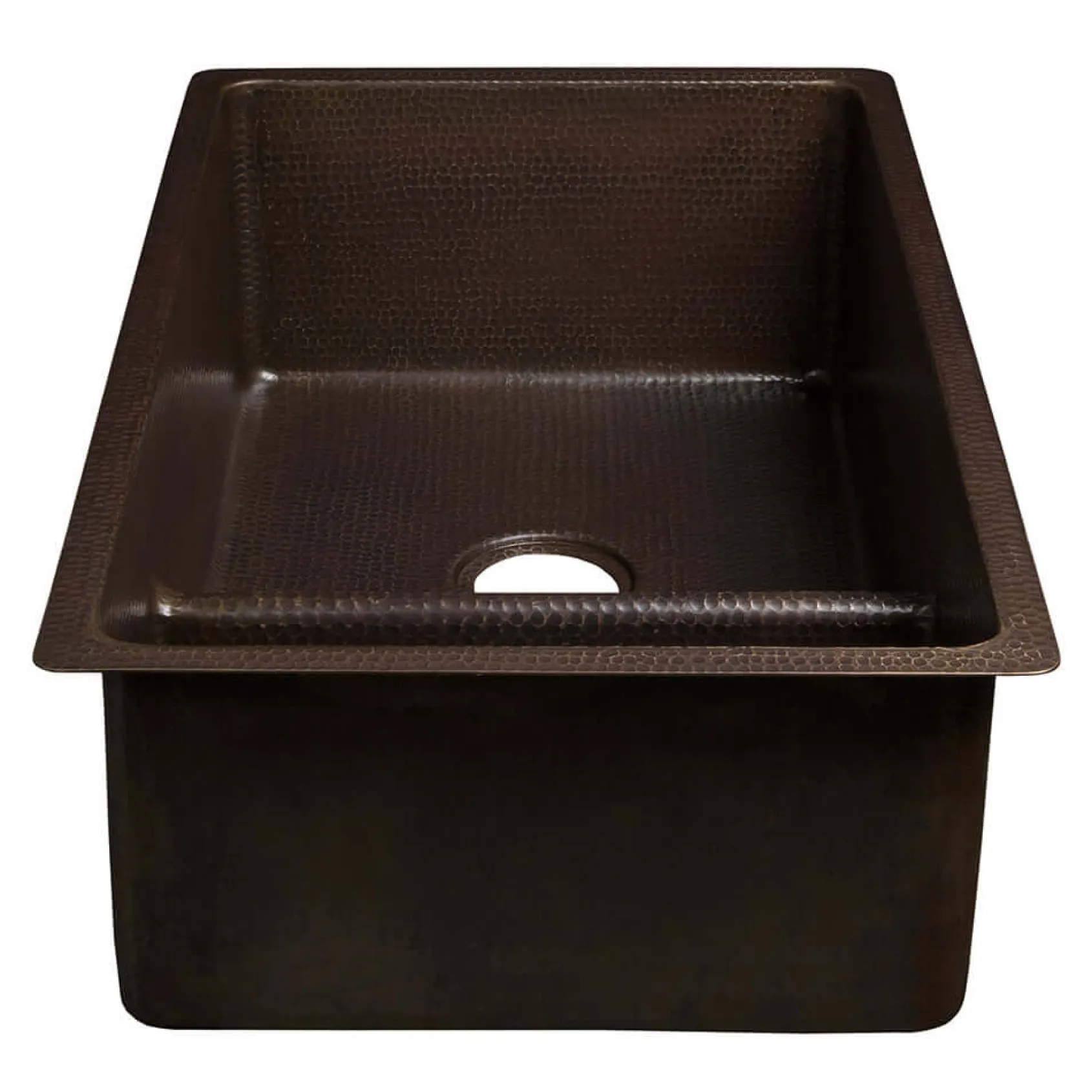 Premier Copper Products 33" Copper Kitchen Sink, 70/30 Double Bowl, Oil Rubbed Bronze, K70DB33199-SD5