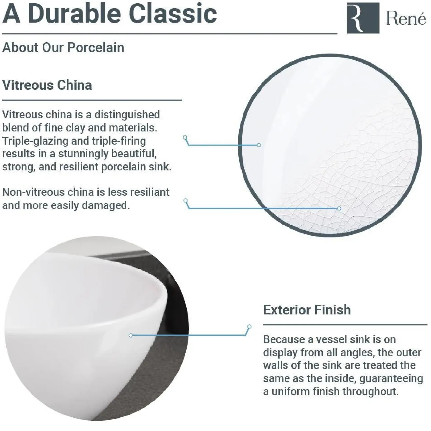 Rene 21" Rectangle Porcelain Bathroom Sink, Biscuit, with Faucet, R2-5018-B-R9-7002-BN