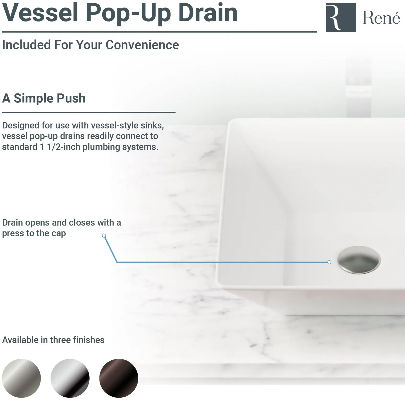 Rene 21" Rectangle Porcelain Bathroom Sink, Biscuit, with Faucet, R2-5018-B-R9-7002-BN