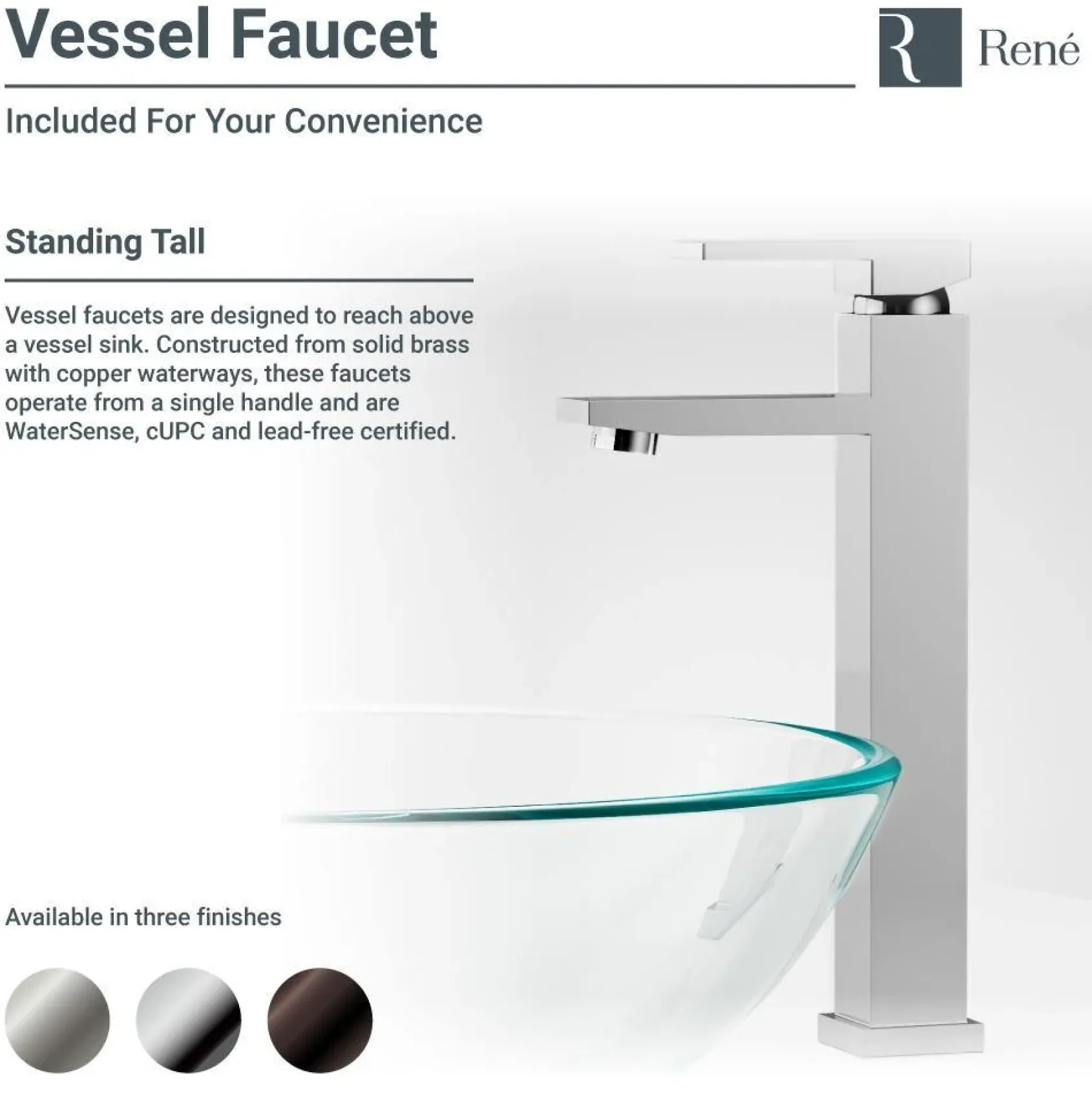 Rene 17" Round Glass Bathroom Sink, Regal Bronze and Earth Tones, with Faucet, R5-5035-R9-7003-ABR
