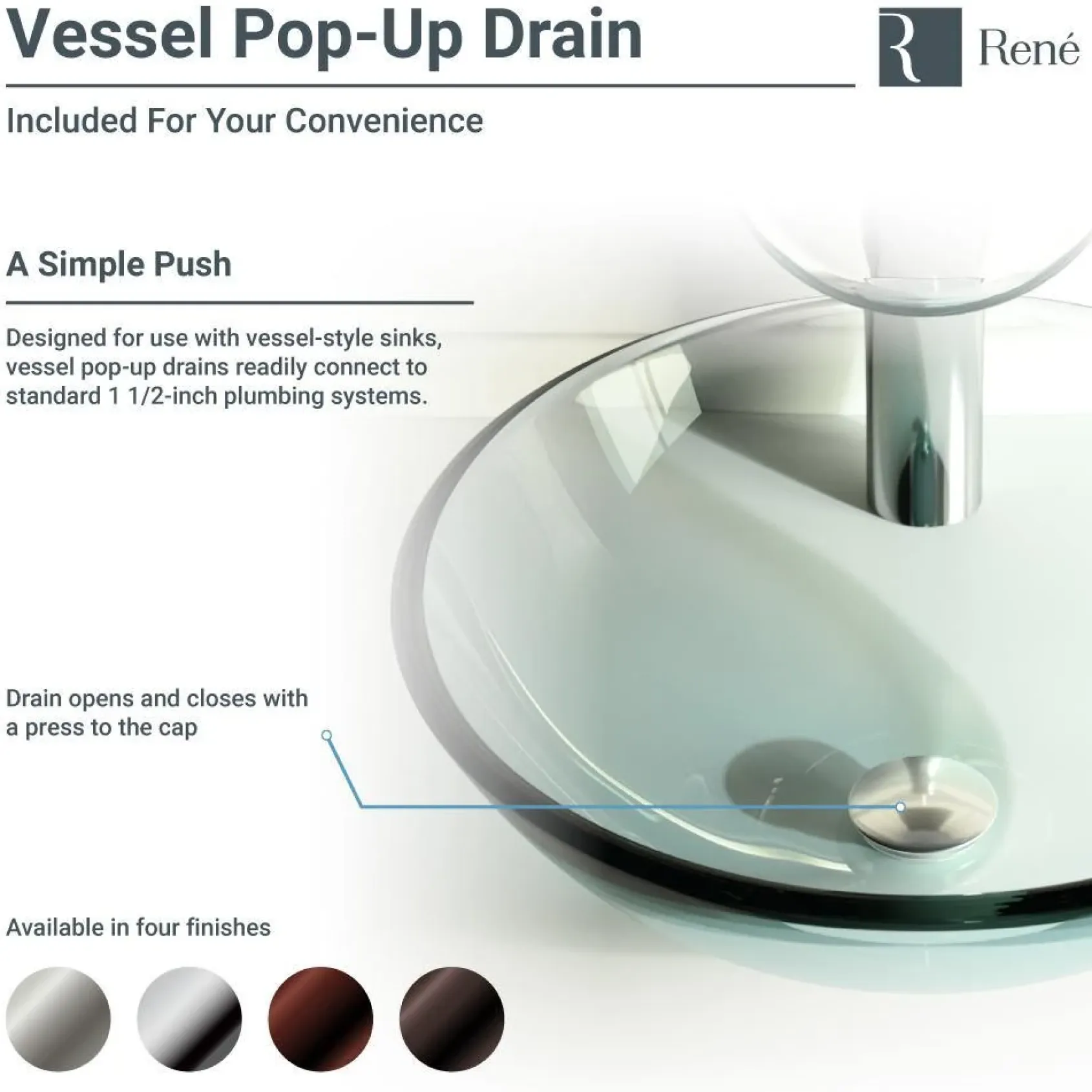 Rene 17" Round Glass Bathroom Sink, Multi-Color, with Faucet, R5-5014-WF-ORB