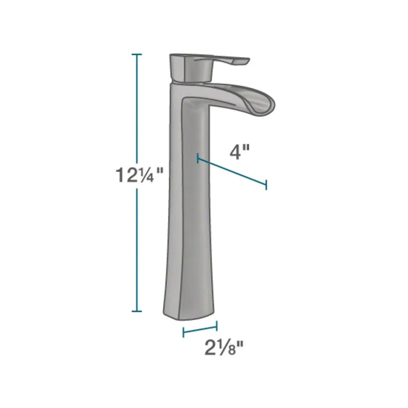 Rene 17" Round Glass Bathroom Sink, Cerulean, with Faucet, R5-5001-CER-R9-7007-ABR