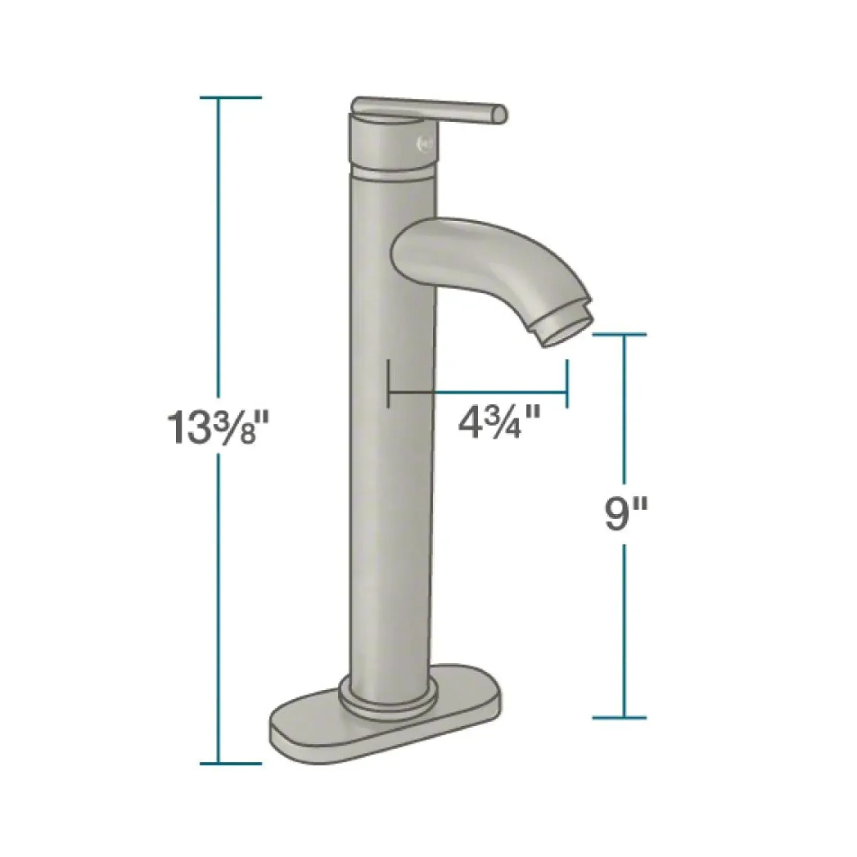 Rene 17" Round Glass Bathroom Sink, Cerulean, with Faucet, R5-5001-CER-R9-7001-BN