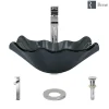 Rene 17" Specialty Glass Bathroom Sink, Smoky Black, with Faucet, R5-5012-R9-7003-C