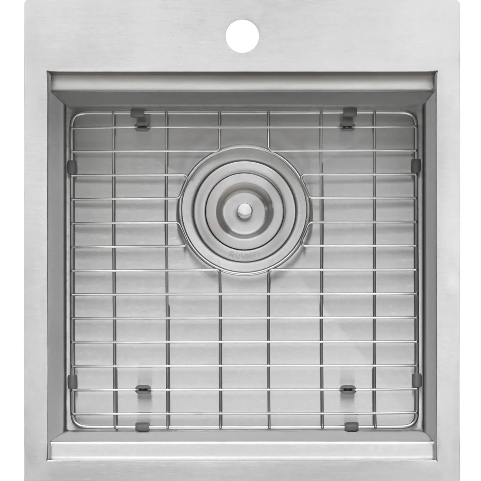 Ruvati 18 x 20 inch RV Camper Van Workstation Drop-in Topmount Bar Prep Tiny Home Sink Stainless Steel, RVH8218