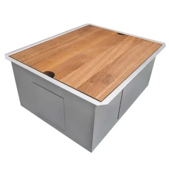 Ruvati 21 x 19 x 13 inch Deep Laundry Utility Workstation Sink Undermount 16 Gauge, RVU6321