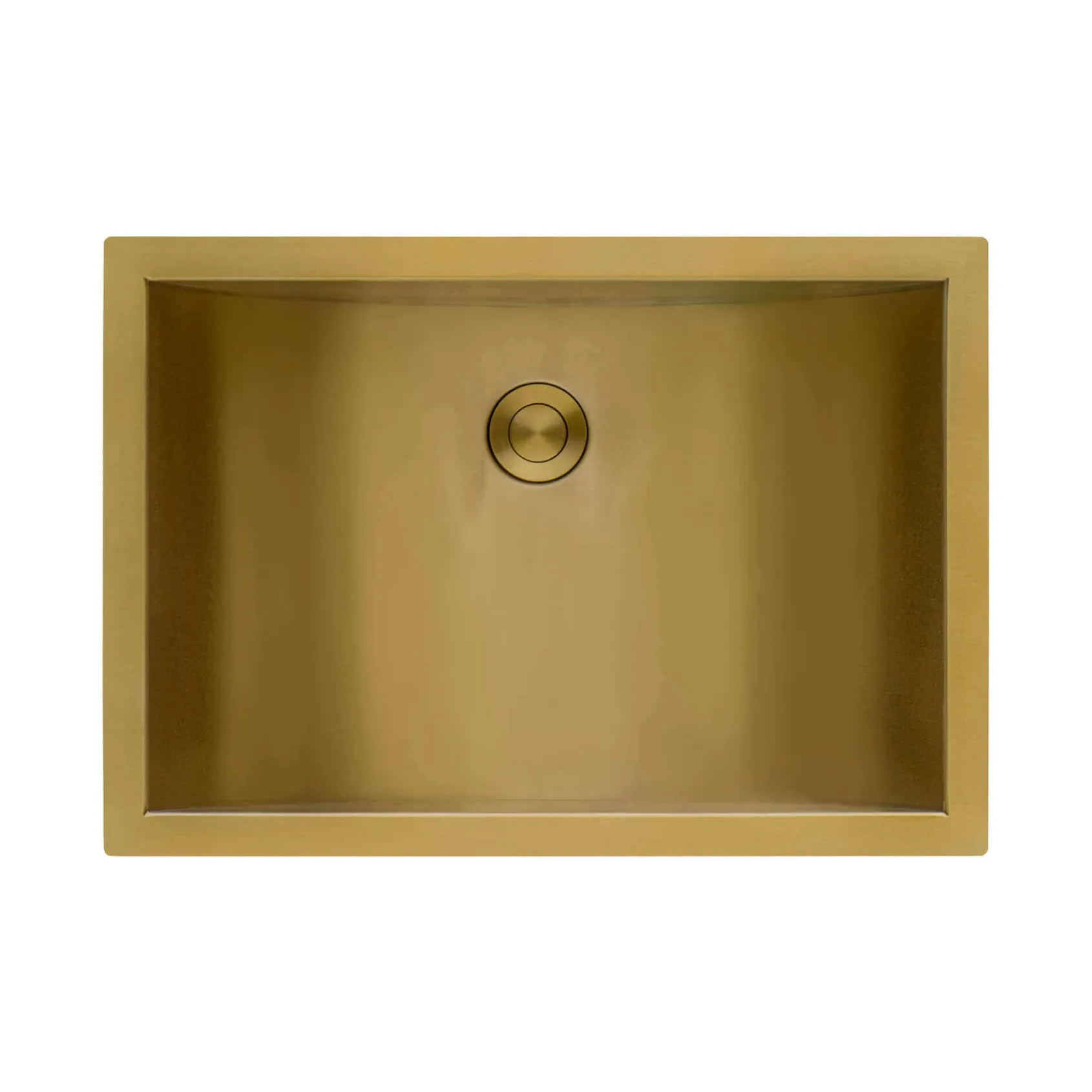 Ruvati Ariaso 16 x 13 inch Brushed Gold Polished Brass Rectangular Bathroom Sink Undermount, Stainless Steel, 16, RVH6106GG