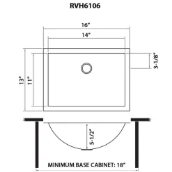 Ruvati Ariaso 16 x 13 inch Brushed Gold Polished Brass Rectangular Bathroom Sink Undermount, Stainless Steel, 16, RVH6106GG