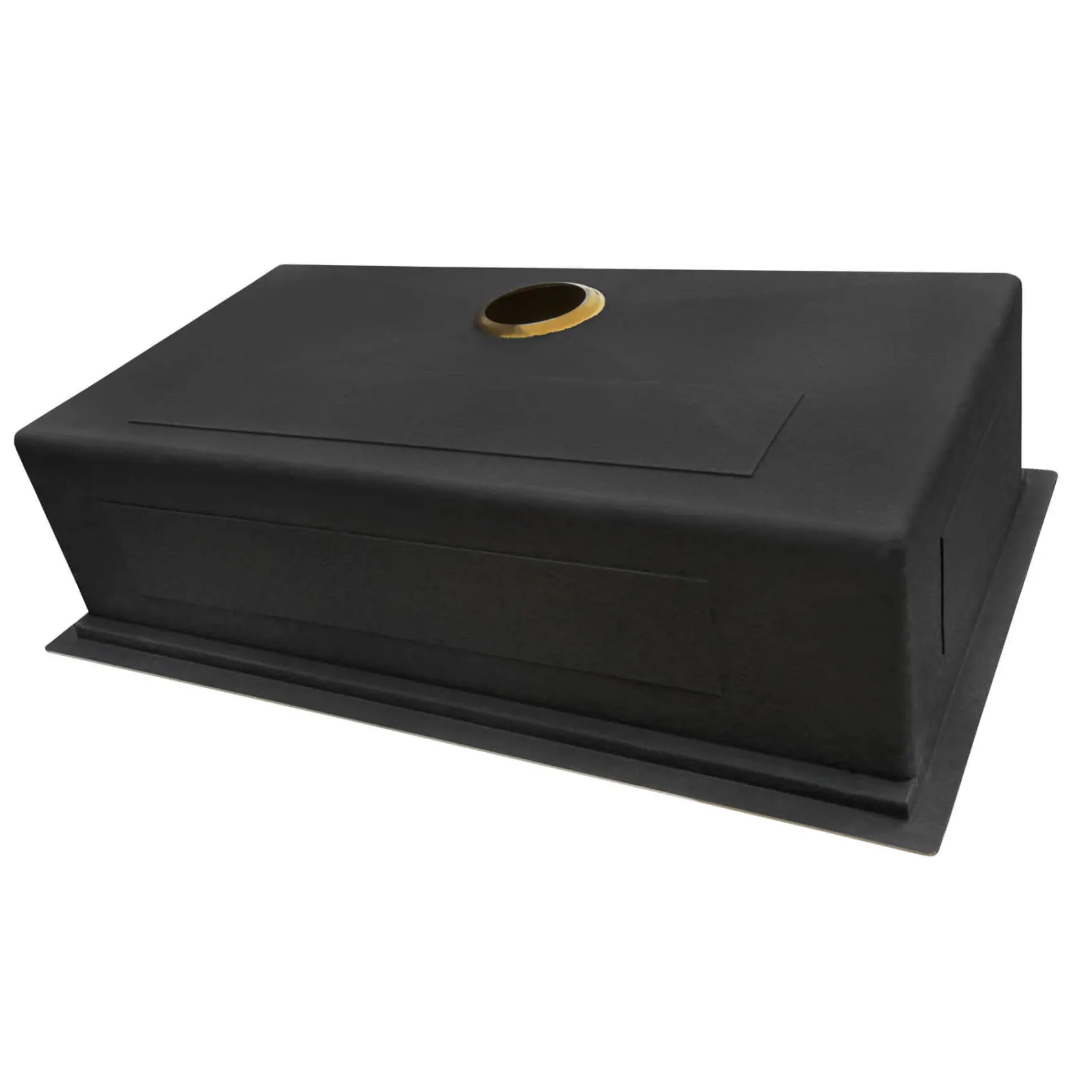 Ruvati Giana 33" Undermount Stainless Steel Workstation Kitchen Sink, Matte Gold Brass Tone, 16 Gauge, RVH6533GG