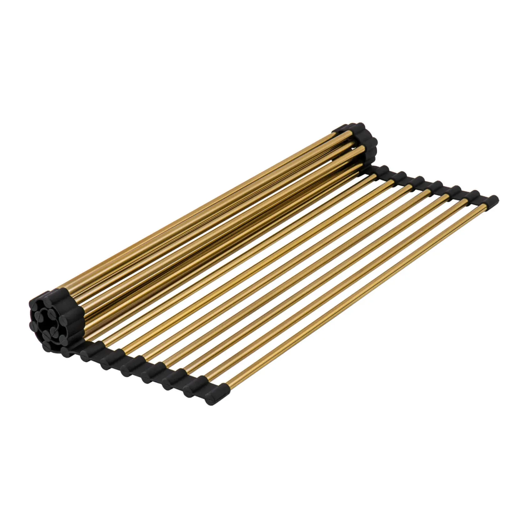 Ruvati Giana 33" Undermount Stainless Steel Workstation Kitchen Sink, Matte Gold Brass Tone, 16 Gauge, RVH6533GG