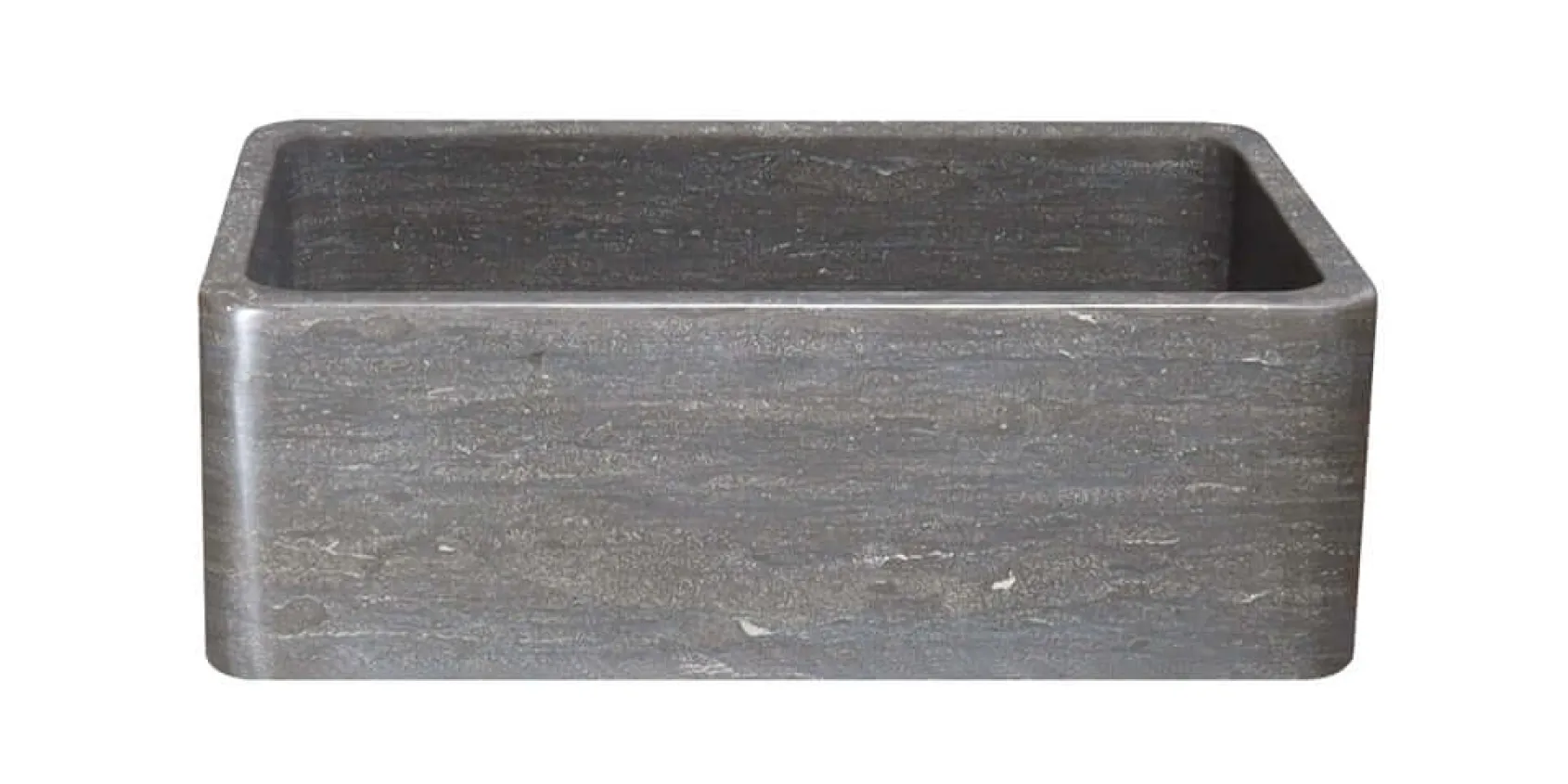 30" Smoke Brown Limestone Farmhouse Kitchen Sink, Single Bowl, Reversible, KF302010SB-NLP-BLN