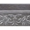 33" Smoke Brown Limestone Farmhouse Kitchen Sink, Floral Carving Front, Single Bowl, KF332010SB-F2-BLN
