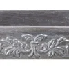 30" Smoke Brown Limestone Farmhouse Kitchen Sink, Floral Carving Front, Single Bowl, KF302010SB-F2-BLN