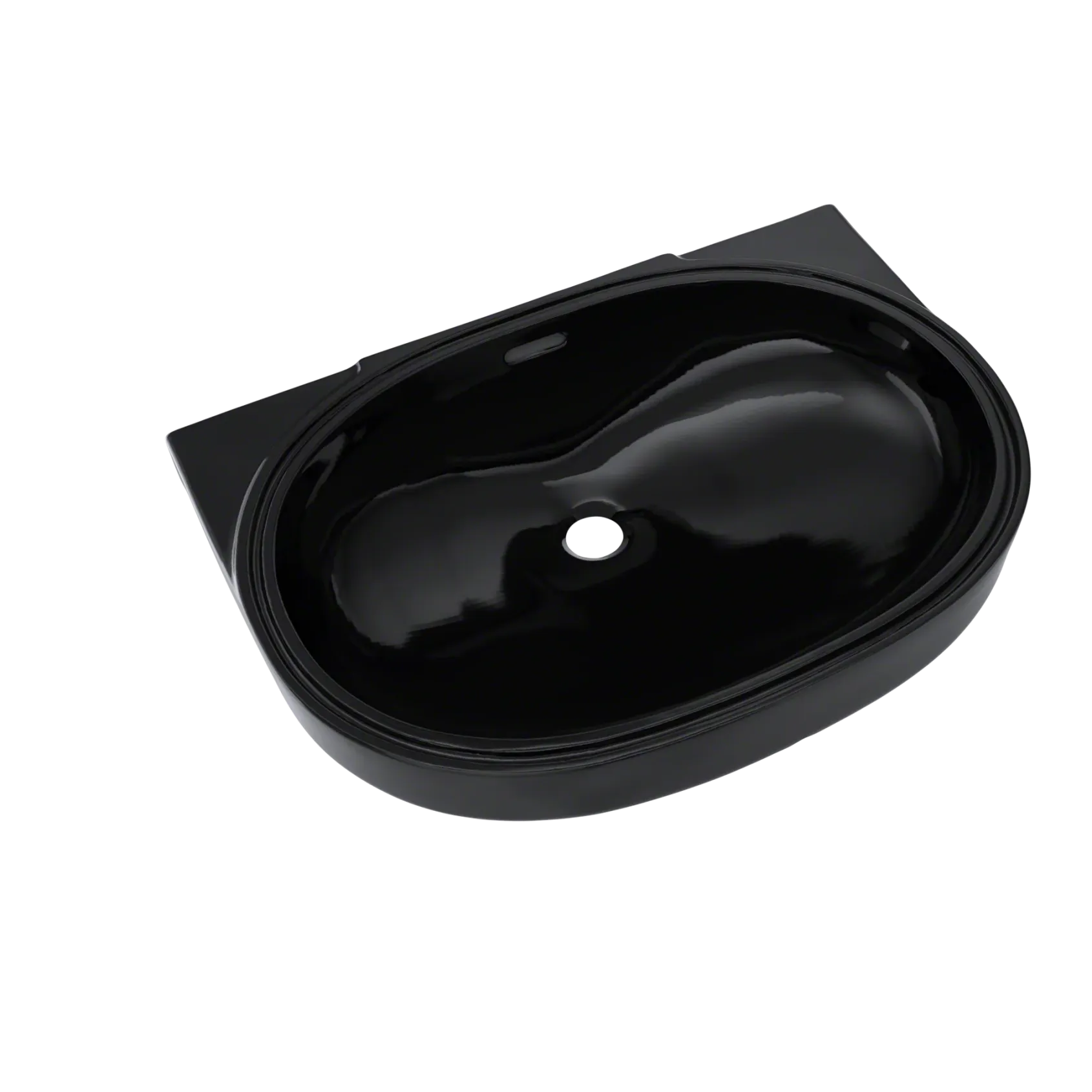 TOTO 19-11/16" x 13-3/4" Oval Undermount Bathroom Sink, Ebony, Vitreous China, LT546#51