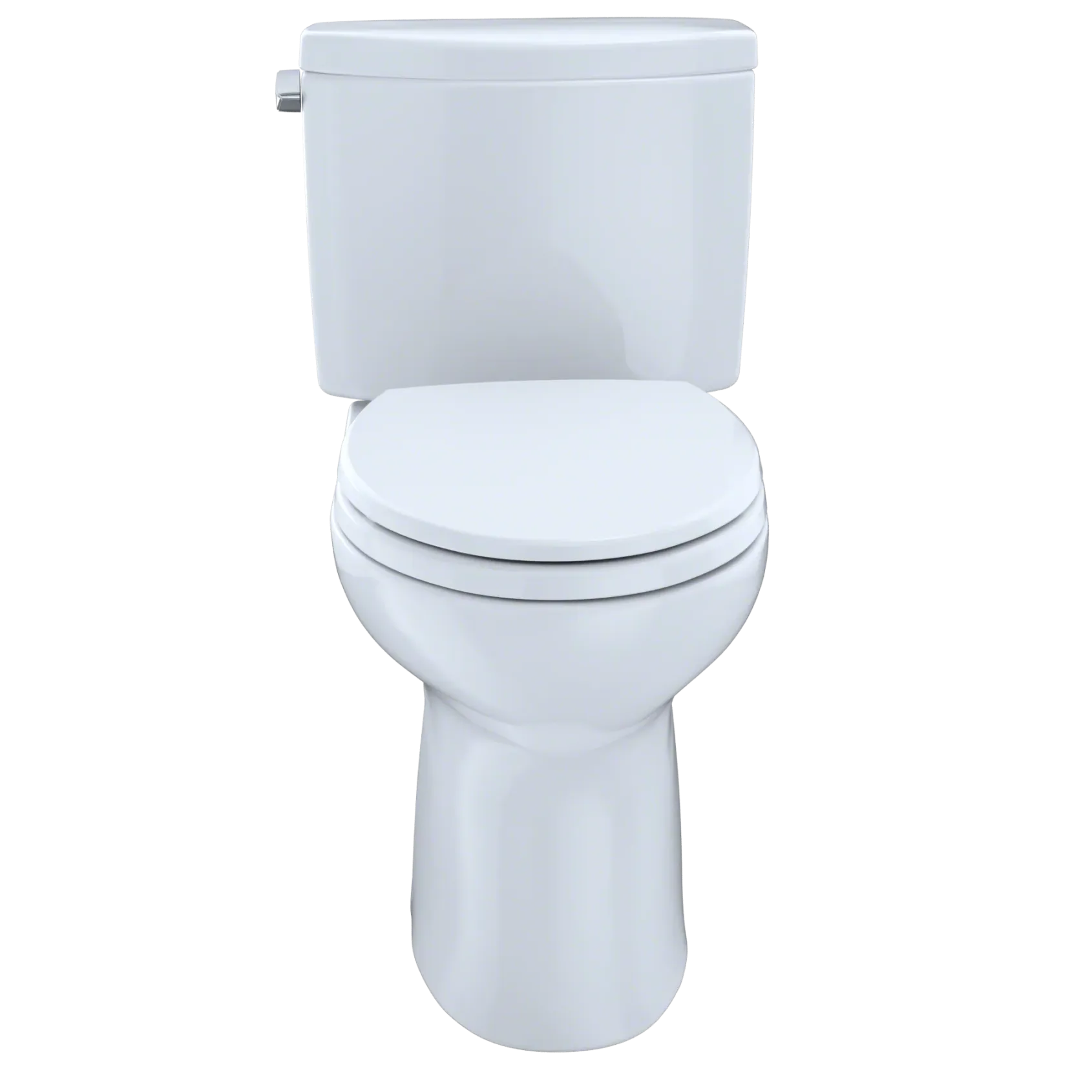 TOTO Drake II Two-Piece Elongated 1.28 GPF Universal Height Toilet with CEFIONTECT, Cotton White, Vitreous China, CST454CEFG#01