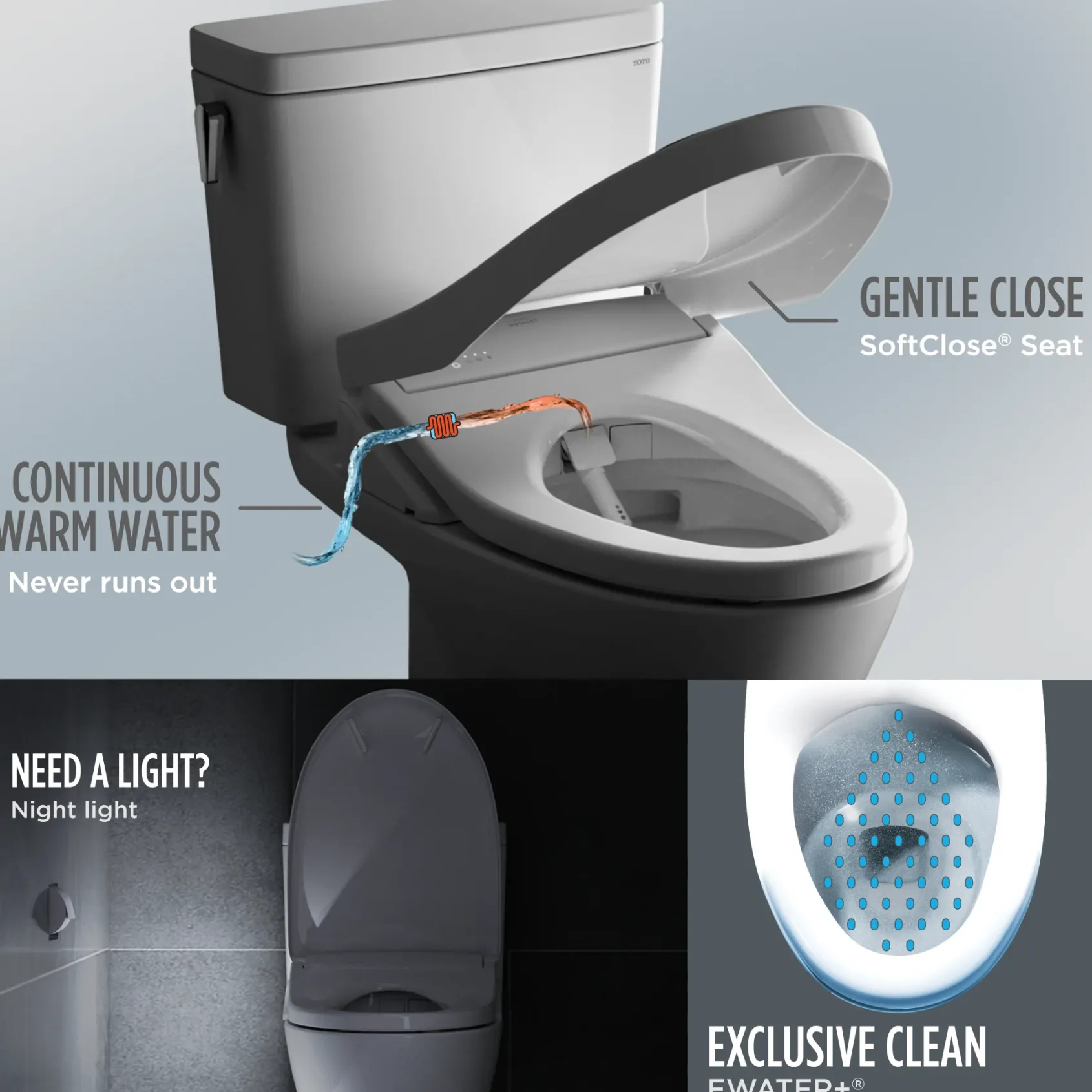 TOTO Drake Transitional WASHLET+ Two-Piece Elongated 1.28 GPF Universal Height TORNADO FLUSH Toilet with S7 Contemporary Bidet Seat, Cotton White, Vitreous China|Plastic, MW7864726CEFG.10#01