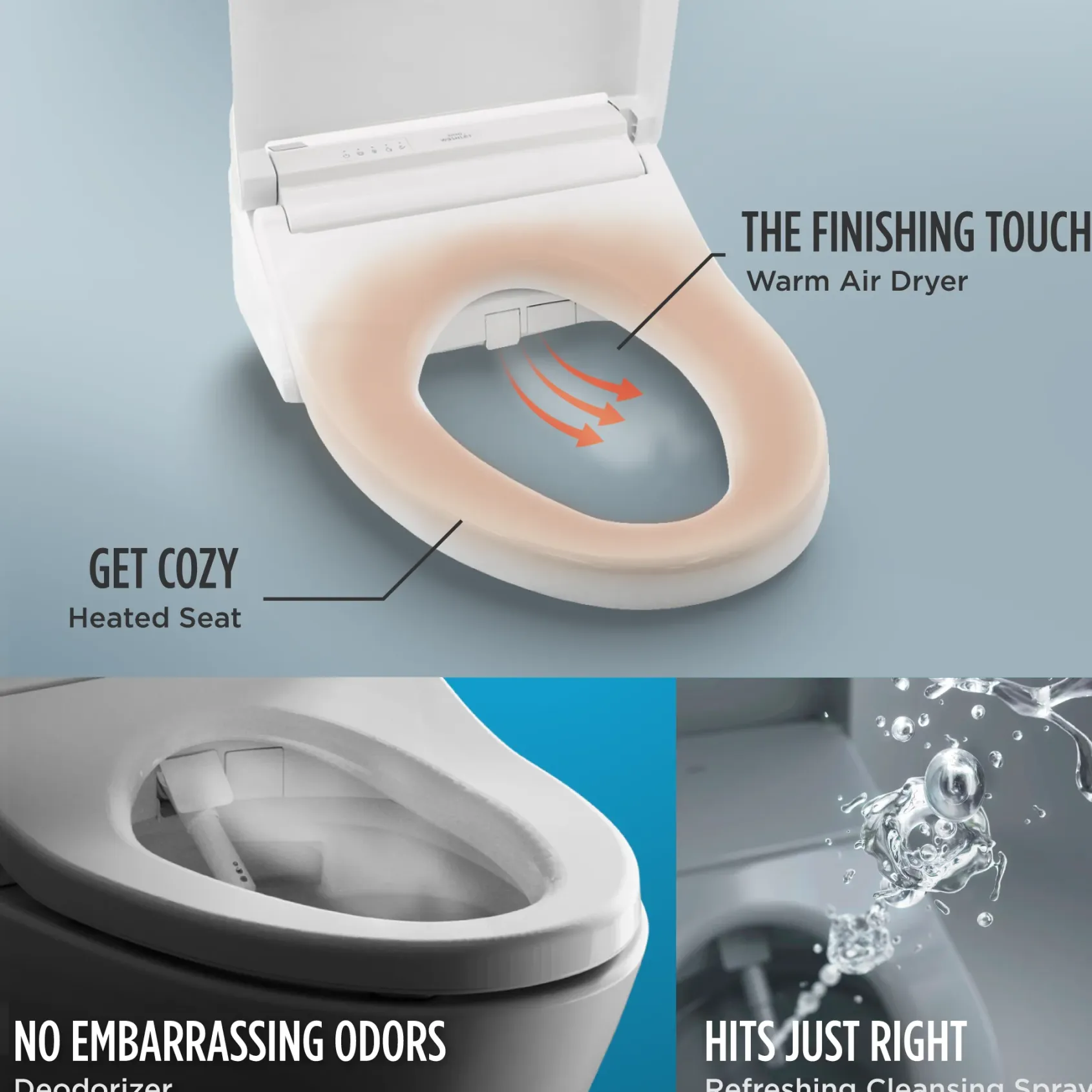TOTO Drake Transitional WASHLET+ Two-Piece Elongated 1.28 GPF Universal Height TORNADO FLUSH Toilet with C5 Bidet Seat, Cotton White, Vitreous China, MW7863084CEFG.10#01
