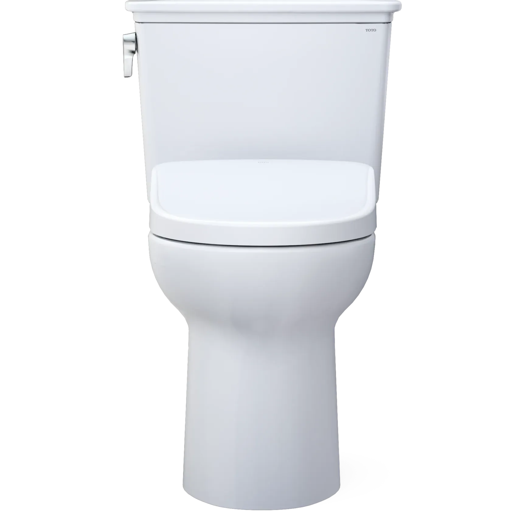 TOTO Drake Transitional WASHLET+ Two-Piece Elongated 1.28 GPF Universal Height TORNADO FLUSH Toilet and S7A Contemporary Bidet Seat with Auto Flush, Cotton White, Vitreous China|Plastic, MW7864736CEFGA#01