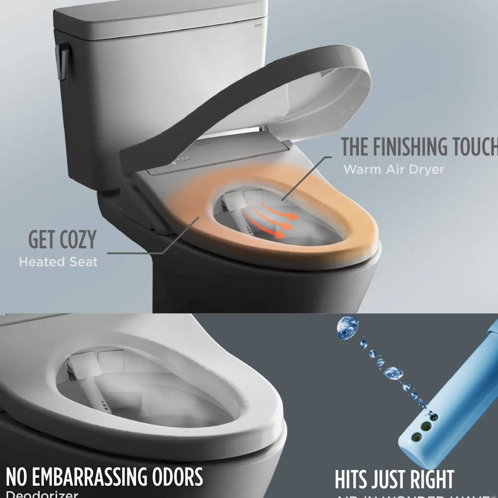 TOTO Drake Transitional WASHLET+ Two-Piece Elongated 1.28 GPF Universal Height TORNADO FLUSH Toilet and S7A Contemporary Bidet Seat with Auto Flush, Cotton White, Vitreous China|Plastic, MW7864736CEFGA#01