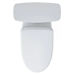 TOTO Drake Transitional WASHLET+ Two-Piece Elongated 1.28 GPF Universal Height TORNADO FLUSH Toilet and S7A Contemporary Bidet Seat with Auto Flush, Cotton White, Vitreous China|Plastic, MW7864736CEFGA.10#01