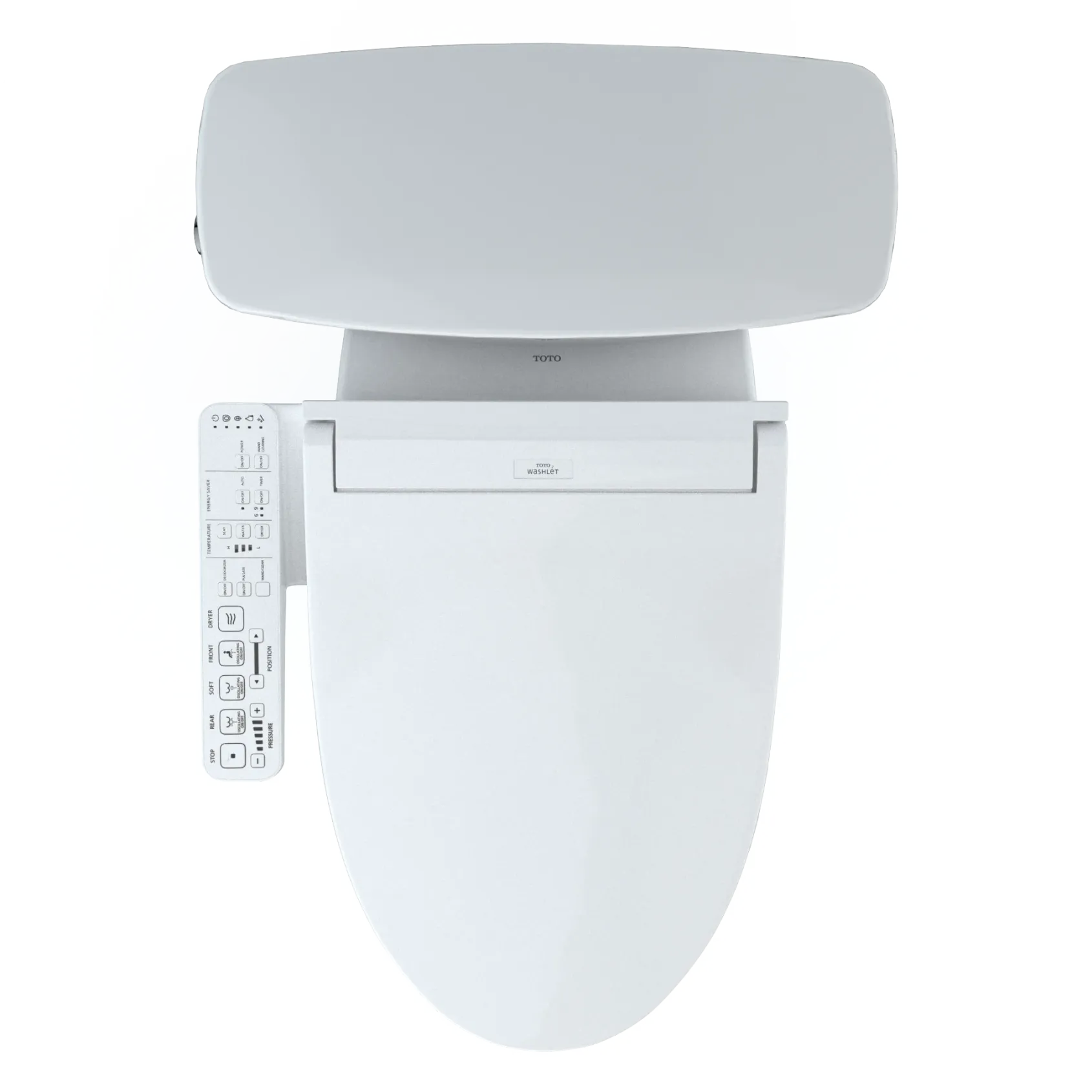 TOTO Drake Transitional WASHLET+ Two-Piece Elongated 1.28 GPF Universal Height TORNADO FLUSH Toilet with C2 Bidet Seat, Cotton White, Vitreous China, MW7863074CEFG.10#01