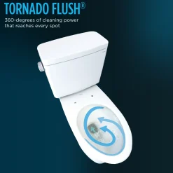 TOTO Drake Two-Piece Elongated 1.28 GPF TORNADO FLUSH Toilet with CEFIONTECT, Sedona Beige, Vitreous China, CST776CEG#12