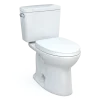 TOTO Drake Two-Piece Elongated 1.6 GPF TORNADO FLUSH Toilet with CEFIONTECT and SoftClose Seat, WASHLET+ Ready, Cotton White, Vitreous China, MS776124CSG#01
