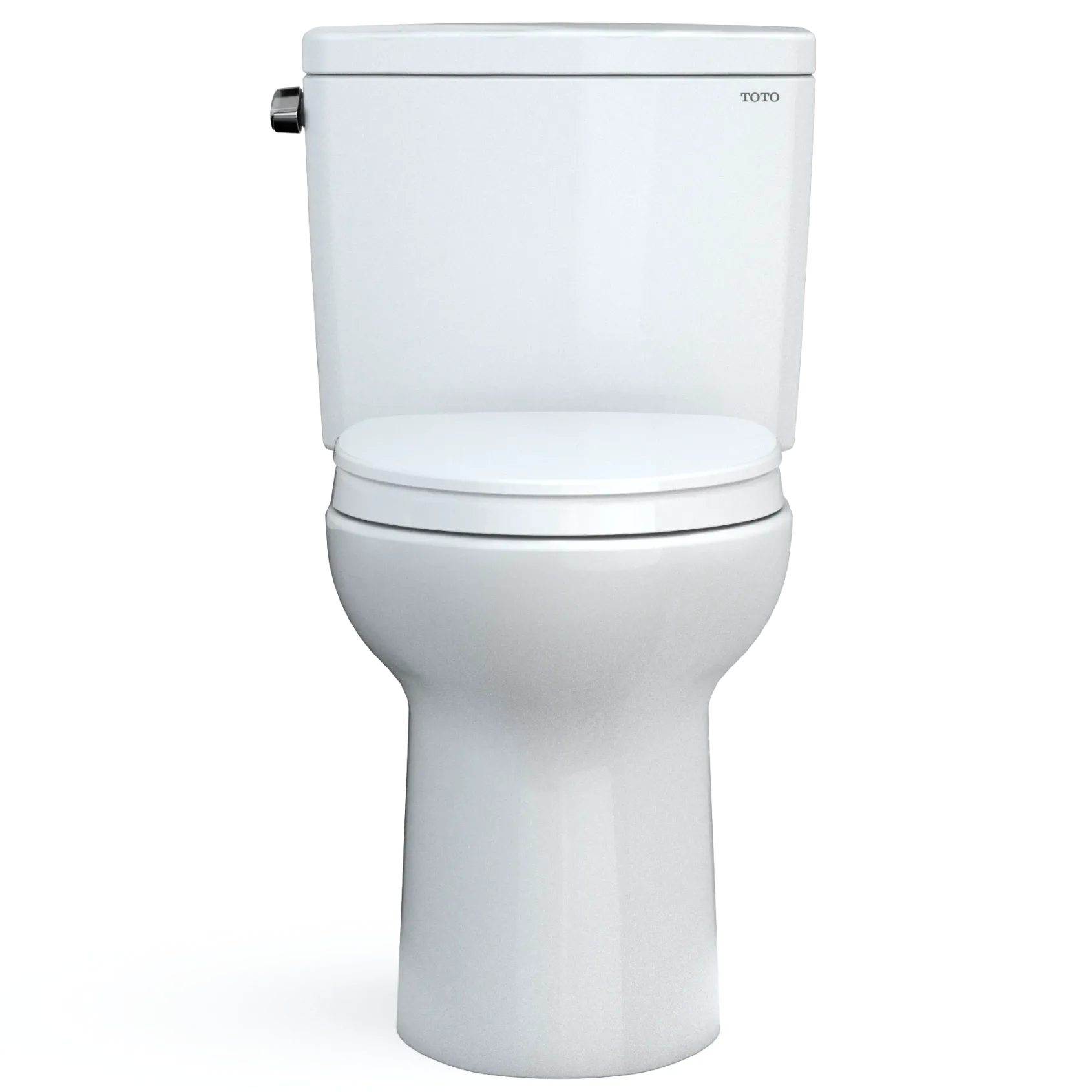 TOTO Drake Two-Piece Elongated 1.6 GPF TORNADO FLUSH Toilet with CEFIONTECT and SoftClose Seat, WASHLET+ Ready, Cotton White, Vitreous China, MS776124CSG#01