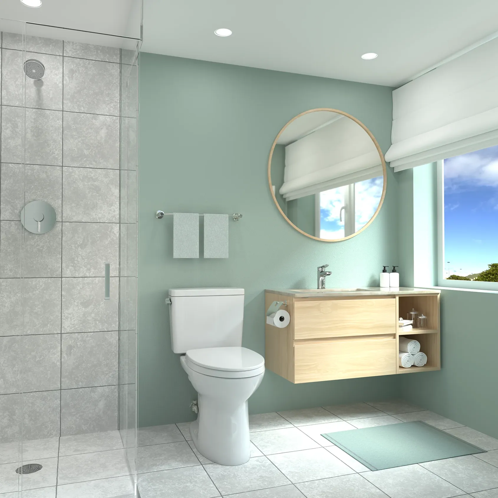 TOTO Drake Two-Piece Elongated 1.6 GPF TORNADO FLUSH Toilet with CEFIONTECT and SoftClose Seat, WASHLET+ Ready, Cotton White, Vitreous China, MS776124CSG#01