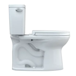 TOTO Drake Two-Piece Elongated 1.6 GPF TORNADO FLUSH Toilet with CEFIONTECT and SoftClose Seat, WASHLET+ Ready, Cotton White, Vitreous China, MS776124CSG#01